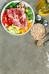 Image showing raw ingredients for dinner