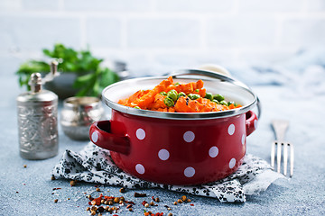 Image showing carrot with peas