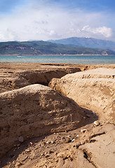 Image showing Coastal earth erosion