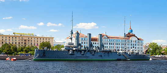 Image showing Aurora cruiser in Saint-Petersburg, Russia.