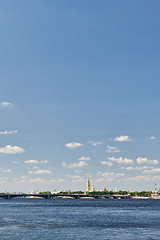 Image showing Saint Petersburg, Russia. Panoramic view of the Peter and Paul fortress and the Neva river.