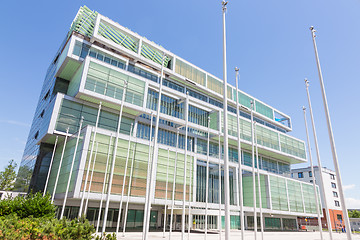 Image showing Modern building of Slovenian Chamber of Commerce in Ljubljana, Slovenia, Europe.