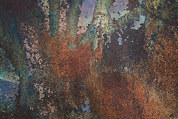 Image showing Dark rusty metal texture background.