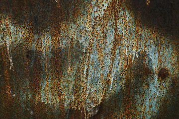 Image showing Dark rusty metal texture background.