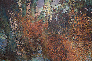 Image showing Dark rusty metal texture background.