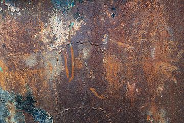 Image showing Dark rusty metal texture background.