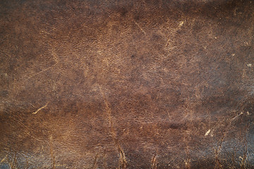 Image showing Brown leather texture