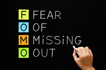 Image showing FOMO - Fear Of Missing Out Concept