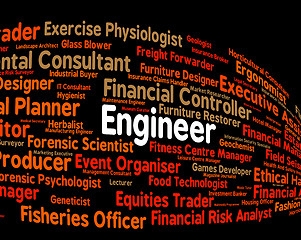 Image showing Engineer Job Shows Occupations Career And Engineering