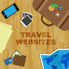 Image showing Travel Websites Indicates Tours Explore And Journey