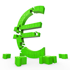 Image showing Euro Symbol Shows Financing In Europe