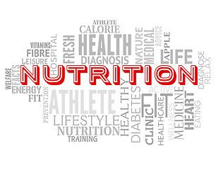 Image showing Nutrition Words Means Diets Diet And Sustenance