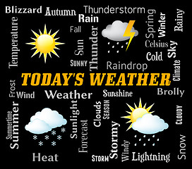 Image showing Todays Weather Represents Meteorological Conditions And Done