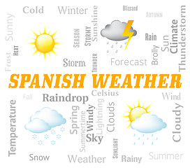 Image showing Spanish Weather Represents Meteorological Conditions And Forecasts