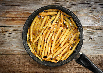 Image showing frying french fries