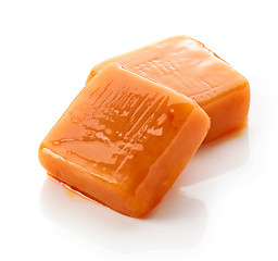 Image showing two pieces of caramel