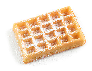Image showing waffle with powdered sugar