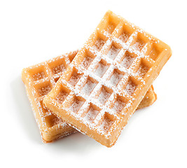 Image showing waffles with sugar