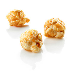 Image showing caramel popcorn on white background