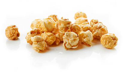 Image showing caramel popcorn on white background