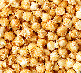 Image showing caramel popcorn background