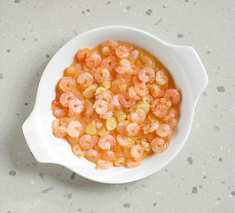 Image showing spicy garlic prawns