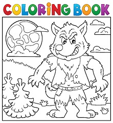 Image showing Coloring book werewolf topic 2