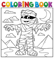 Image showing Coloring book mummy theme 2