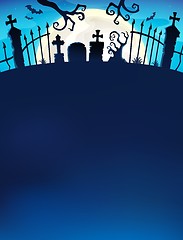 Image showing Cemetery gate silhouette theme 7