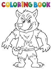 Image showing Coloring book werewolf topic 1