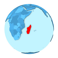 Image showing Madagascar on globe isolated