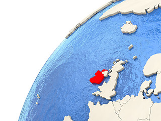 Image showing Ireland on globe