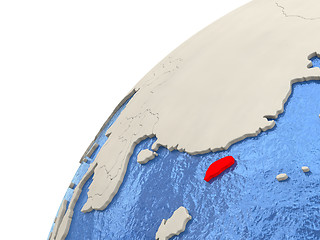 Image showing Taiwan on globe