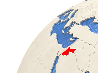 Image showing Jordan on globe