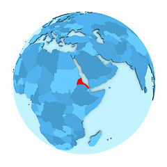 Image showing Eritrea on globe isolated