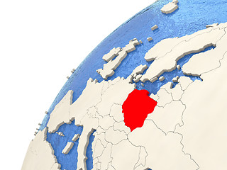 Image showing Poland on globe