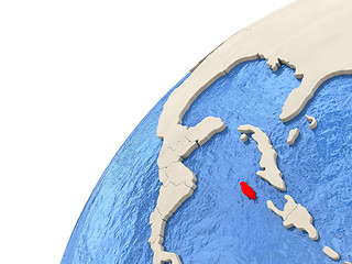 Image showing Jamaica on globe