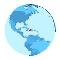 Image showing Haiti on globe isolated