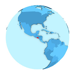 Image showing El Salvador on globe isolated