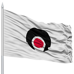 Image showing Isolated Kagoshima Japan Prefecture Flag on Flagpole