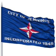 Image showing Jennings City Flag on Flagpole, USA