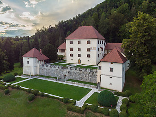 Image showing Panoramic view of Strmol castle, Gorenjska region, Slovenia