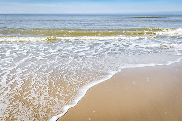 Image showing Water coming in on a Scandinavian beach