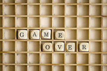 Image showing Game over sign made of wooden dices