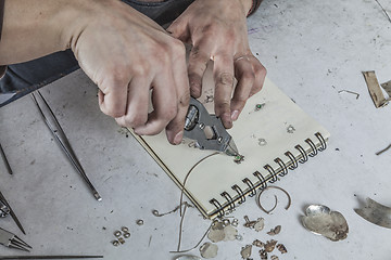 Image showing Hands of a Jeweler