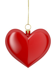 Image showing Heart shaped Christmas ornament