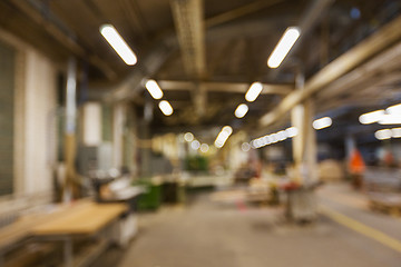 Image showing blurred factory workshop background