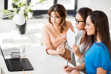 Image showing businesswomen having video conference at office