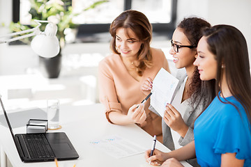 Image showing businesswomen having video conference at office