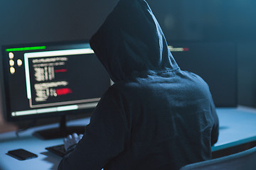 Image showing hacker using computer virus for cyber attack